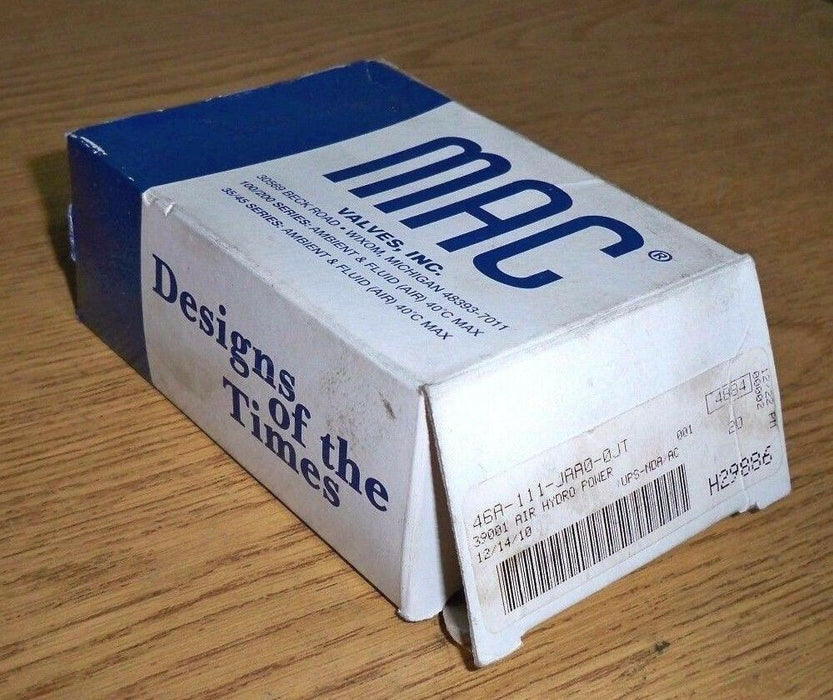 NIB MAC VALVES INC. 46A-111-JAA0-0JT    39001 VALVE  46A111JAA00J  NEW