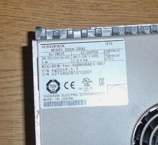 YASKAWA ELECTRIC SGDH-08AE SERVOPACK AMPLIFIER SGDH08AE