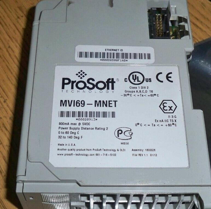 PROSOFT MV169-MNET MODBUS COMMUNICATION MODULE MV169-MNET