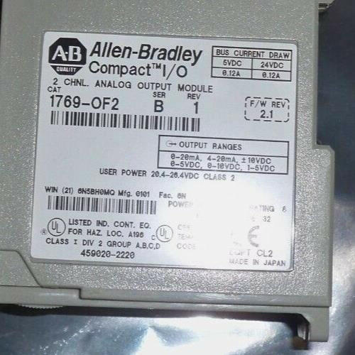 ALLEN BRADLEY 1769-OF2 SERIES B OUTPUT MODULE 1769OF2