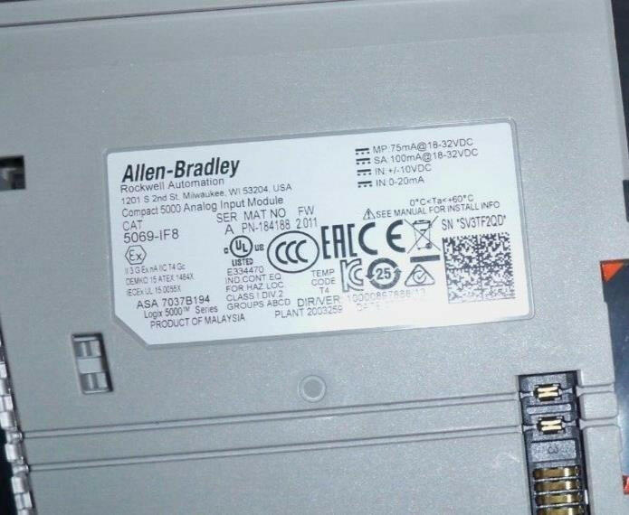 5069-IF8 Allen Bradley Series A Communications Module 5069IF8