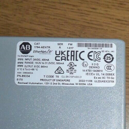 NEW ALLEN BRADLEY 1794-AENTR SERIES A COMMUNICATION ADAPTER 1794AENTR NNB