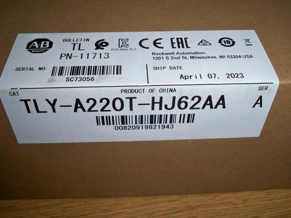 Allen Bradley TLY-A220T-HJ62AA  Servo Motor TLYA220THJ62A Sealed 2023 New NIB