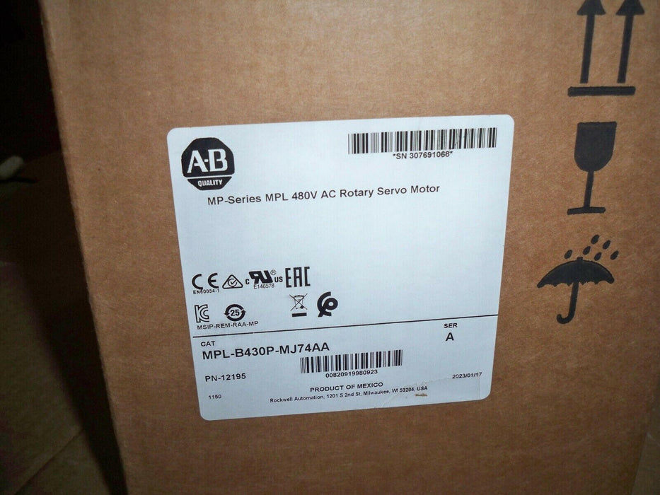 MPL-B430P-MJ74AA Allen Bradley Ser A Motor MPLB430PMJ74AA Unused Surplus 2023