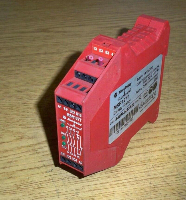 440R-N23126 MSR127T Allen Bradley Series C Safety Relay 440RN23126