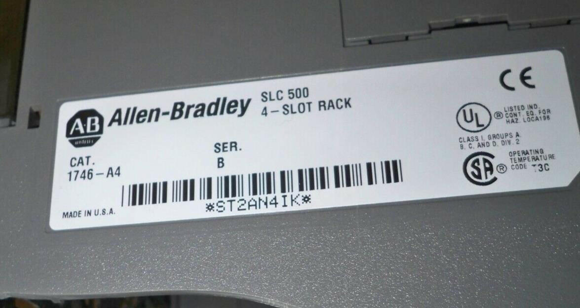 ALLEN BRADLEY 1746-P3 SER A POWER SUPPLY 1746-A4 SER B RACK 1746P3 & 1746A4