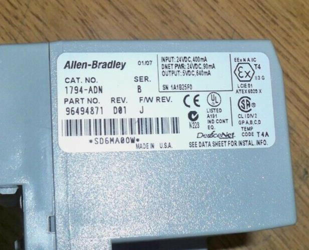 Allen Bradley 1794-ADN Series B DeviceNet Adaptor 1794ADN